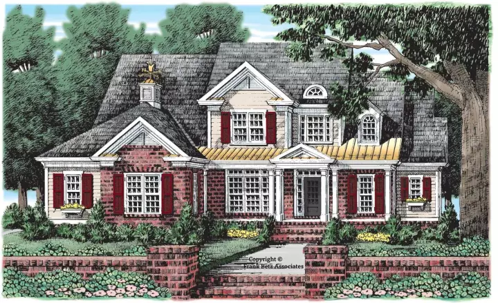 Traditional house plans 85-572 - front exterior, 3,194 sq ft, 4 bed, 3 bath house plans | Monster House Plans