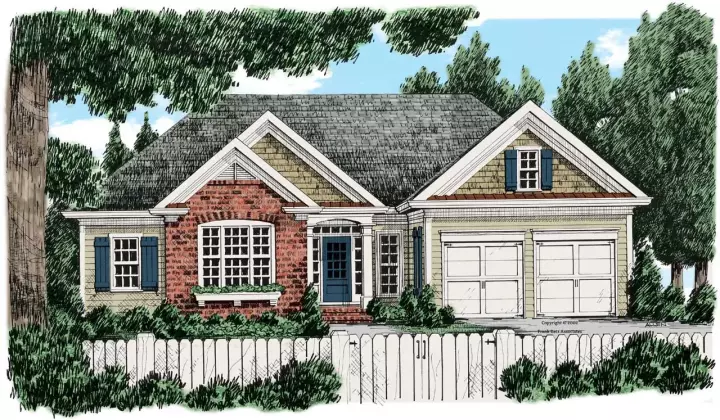 Traditional house plans 85-573 - front exterior, 1,591 sq ft, 3 bed, 2 bath house plans | Monster House Plans