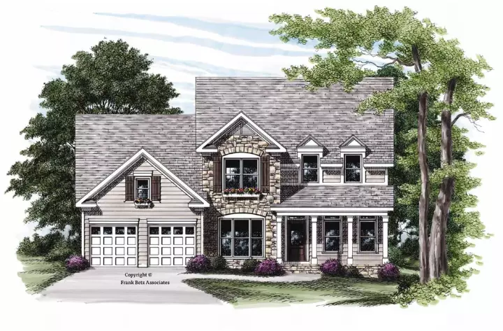 Traditional house plans 85-582 - front exterior, 1,984 sq ft, 4 bed, 3 bath house plans | Monster House Plans