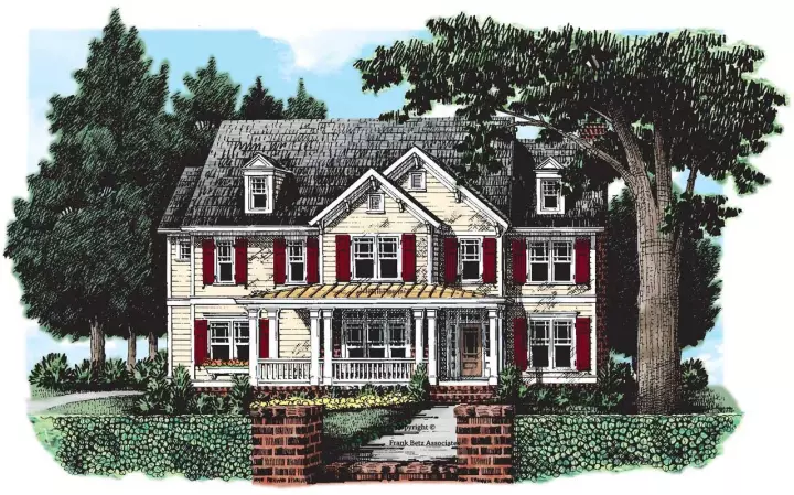 Southern house plans 85-583 - front exterior, 2,935 sq ft, 4 bed, 3 bath house plans | Monster House Plans