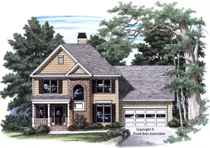 Traditional house plans 85-584 - front exterior, 1,730 sq ft, 3 bed, 2 bath house plans | Monster House Plans