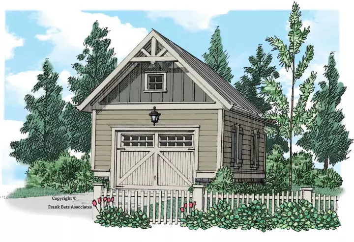 Craftsman house plans 85-588 - front exterior, 1,136 sq ft, 0 bed, 0 bath house plans | Monster House Plans