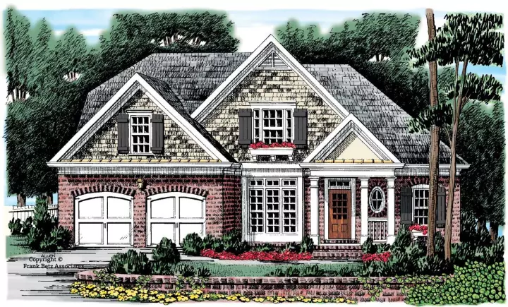 Country house plans 85-604 - front exterior, 1,879 sq ft, 3 bed, 2 bath house plans | Monster House Plans