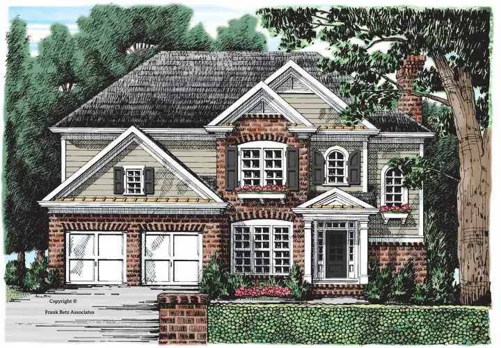 Traditional house plans 85-605 - front exterior, 2,361 sq ft, 5 bed, 3 bath house plans | Monster House Plans