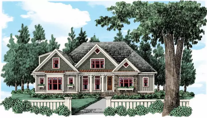 Craftsman house plans 85-609 - front exterior, 2,469 sq ft, 4 bed, 3 bath house plans | Monster House Plans