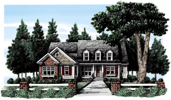 Country house plans 85-611 - front exterior, 2,050 sq ft, 4 bed, 3 bath house plans | Monster House Plans