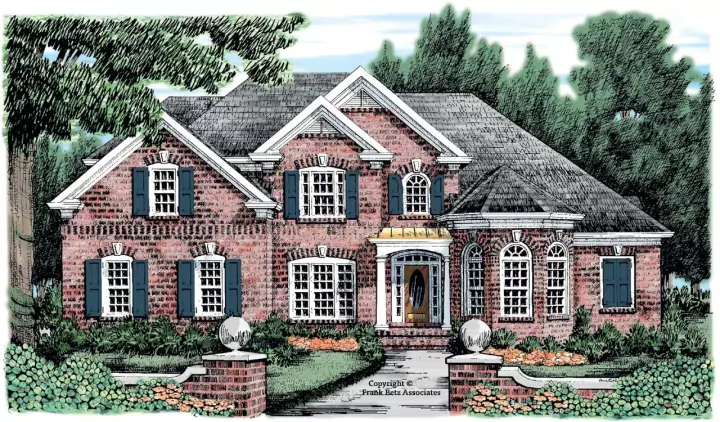 Traditional house plans 85-613 - front exterior, 2,884 sq ft, 4 bed, 4 bath house plans | Monster House Plans