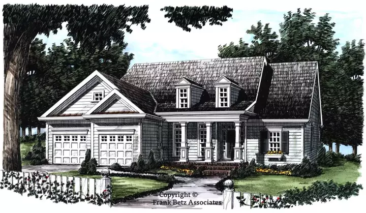Traditional house plans 85-616 - front exterior, 1,704 sq ft, 3 bed, 2 bath house plans | Monster House Plans