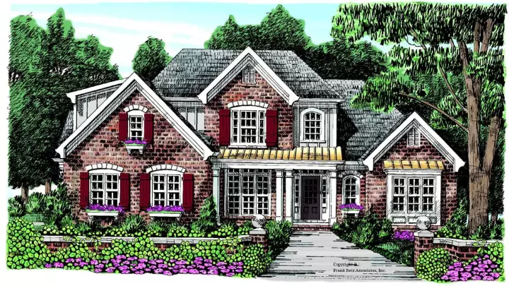 Traditional house plans 85-618 - front exterior, 2,587 sq ft, 4 bed, 3 bath house plans | Monster House Plans