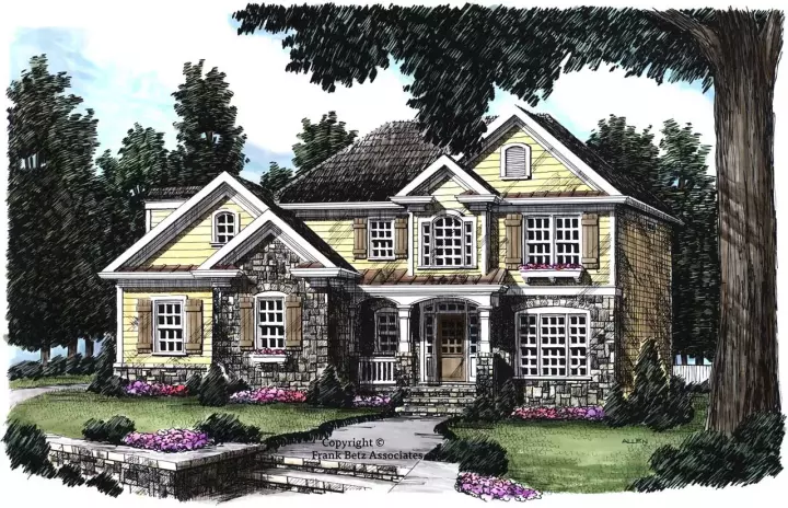 Traditional house plans 85-621 - front exterior, 2,180 sq ft, 3 bed, 2 bath house plans | Monster House Plans