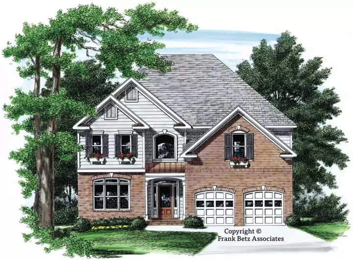 Traditional house plans 85-624 - front exterior, 2,251 sq ft, 4 bed, 3 bath house plans | Monster House Plans