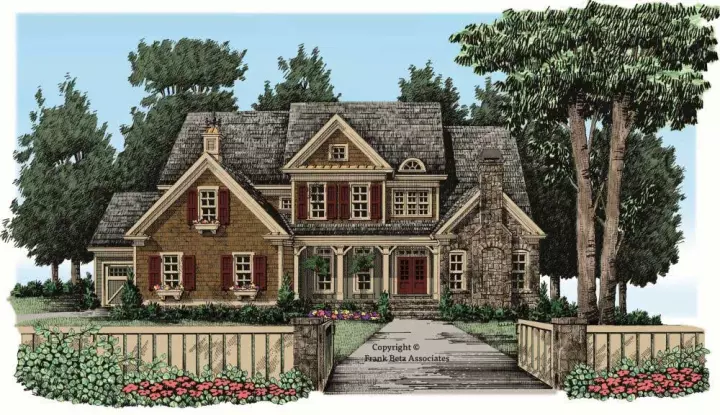 Cottage house plans 85-634 - front exterior, 3,899 sq ft, 4 bed, 4 bath house plans | Monster House Plans