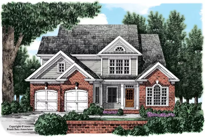 Traditional house plans 85-635 - front exterior, 2,176 sq ft, 4 bed, 3 bath house plans | Monster House Plans