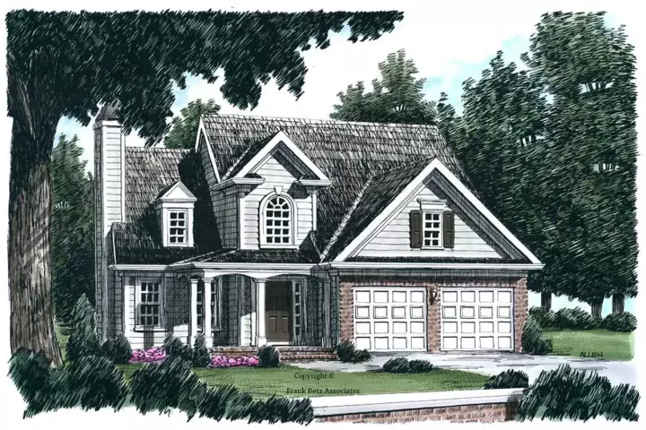 Country house plans 85-638 - front exterior, 1,344 sq ft, 3 bed, 2 bath house plans | Monster House Plans