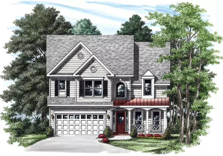 Traditional house plans 85-661 - front exterior, 2,124 sq ft, 3 bed, 2 bath house plans | Monster House Plans