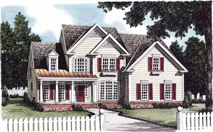 Traditional house plans 85-669 - front exterior, 2,430 sq ft, 4 bed, 3 bath house plans | Monster House Plans