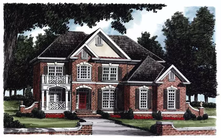 Traditional house plans 85-679 - front exterior, 2,953 sq ft, 5 bed, 4 bath house plans | Monster House Plans