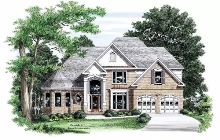 French Country house plans 85-698 - front exterior, 2,506 sq ft, 4 bed, 3 bath house plans | Monster House Plans