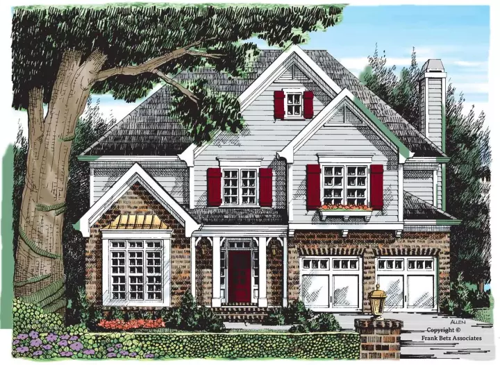 Traditional house plans 85-702 - front exterior, 2,344 sq ft, 4 bed, 2 bath house plans | Monster House Plans