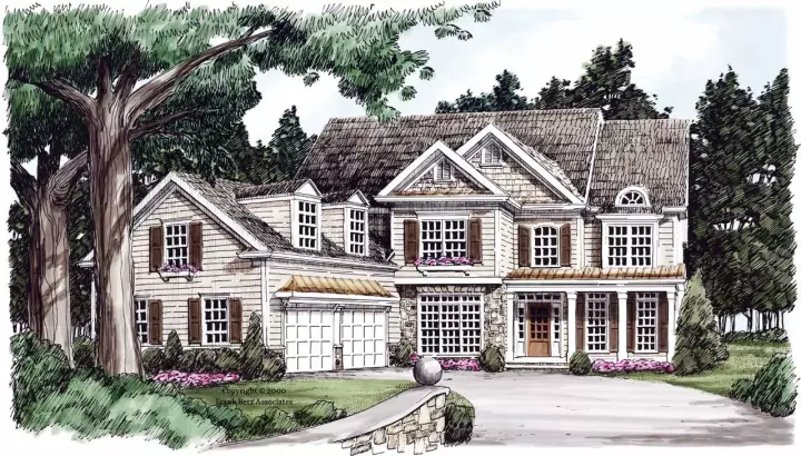 Country house plans 85-703 - front exterior, 3,220 sq ft, 5 bed, 4 bath house plans | Monster House Plans