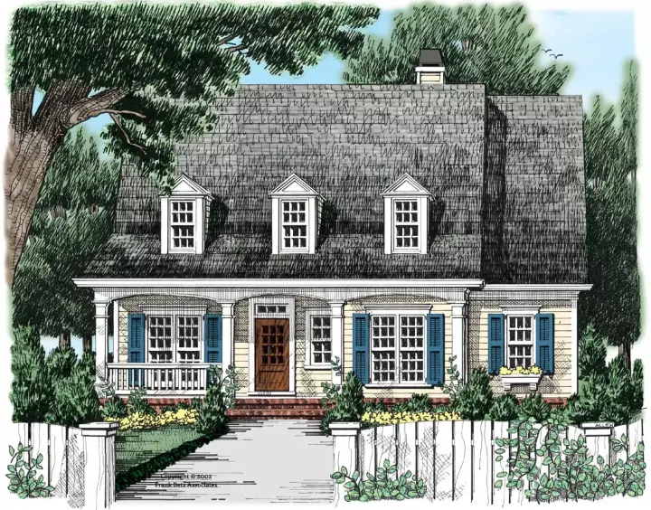 Country house plans 85-705 - front exterior, 2,192 sq ft, 4 bed, 3 bath house plans | Monster House Plans
