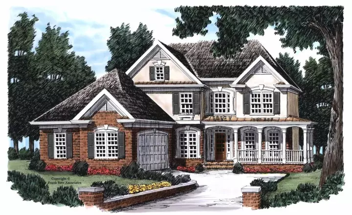 Country house plans 85-710 - front exterior, 2,709 sq ft, 5 bed, 4 bath house plans | Monster House Plans