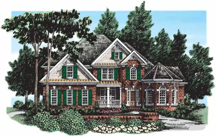 European house plans 85-715 - front exterior, 2,792 sq ft, 4 bed, 3 bath house plans | Monster House Plans
