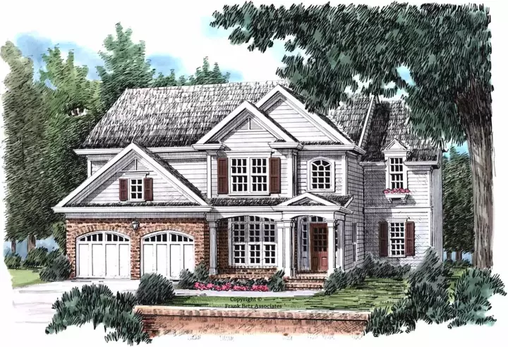 Traditional house plans 85-719 - front exterior, 2,411 sq ft, 5 bed, 3 bath house plans | Monster House Plans