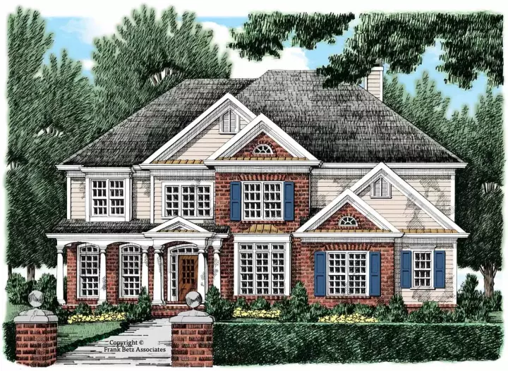 Traditional house plans 85-721 - front exterior, 3,284 sq ft, 5 bed, 4 bath house plans | Monster House Plans