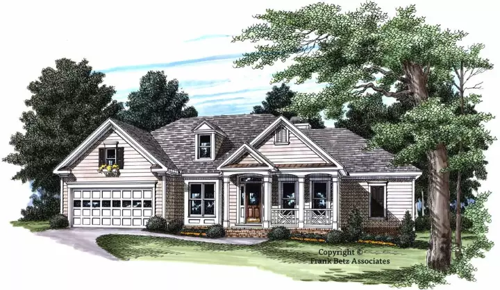Traditional house plans 85-724 - front exterior, 1,932 sq ft, 4 bed, 3 bath house plans | Monster House Plans