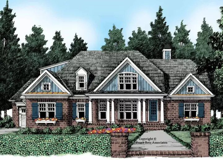 Traditional house plans 85-731 - front exterior, 3,591 sq ft, 4 bed, 3 bath house plans | Monster House Plans