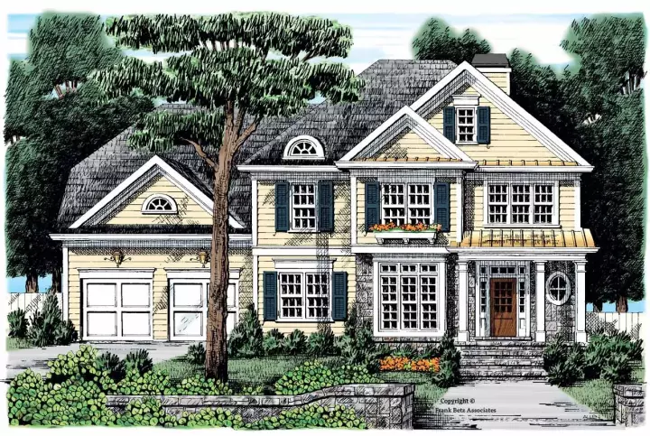 Country house plans 85-735 - front exterior, 2,060 sq ft, 4 bed, 3 bath house plans | Monster House Plans