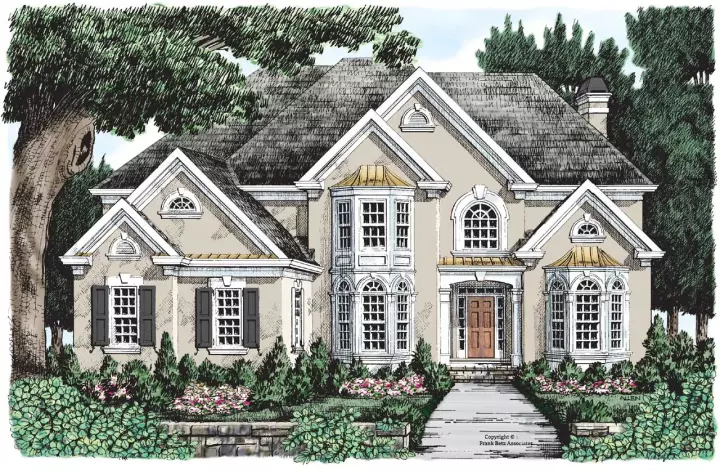 Southern house plans 85-741 - front exterior, 3,949 sq ft, 5 bed, 4 bath house plans | Monster House Plans