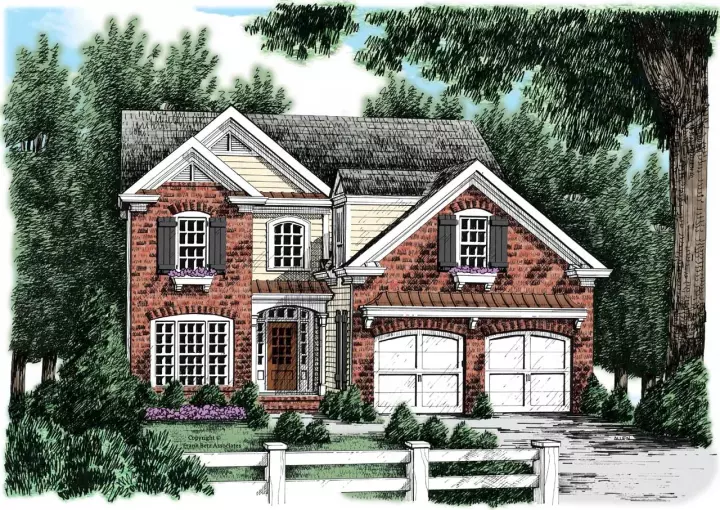 Traditional house plans 85-743 - front exterior, 1,995 sq ft, 4 bed, 3 bath house plans | Monster House Plans