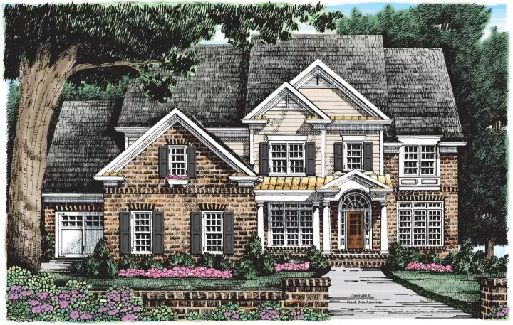Country house plans 85-745 - front exterior, 4,066 sq ft, 5 bed, 4 bath house plans | Monster House Plans