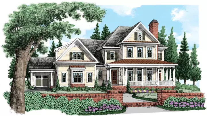 Southern house plans 85-806 - front exterior, 3,956 sq ft, 4 bed, 4 bath house plans | Monster House Plans