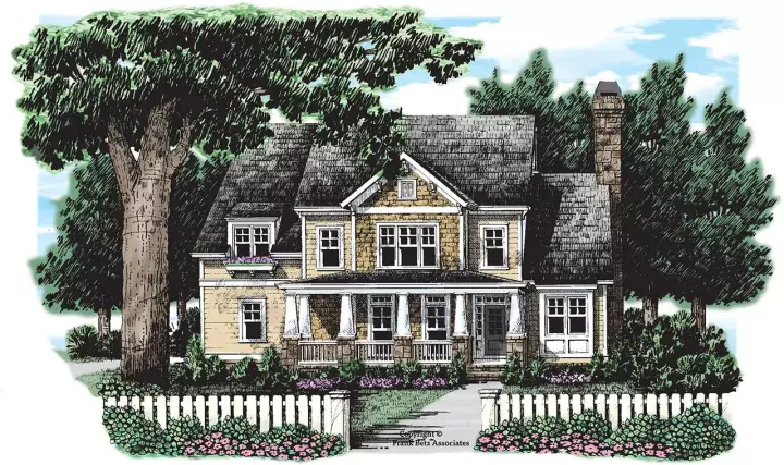 Craftsman house plans 85-809 - front exterior, 2,628 sq ft, 4 bed, 3 bath house plans | Monster House Plans