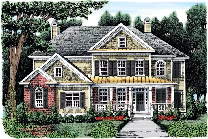 Traditional house plans 85-863 - front exterior, 2,733 sq ft, 5 bed, 4 bath house plans | Monster House Plans