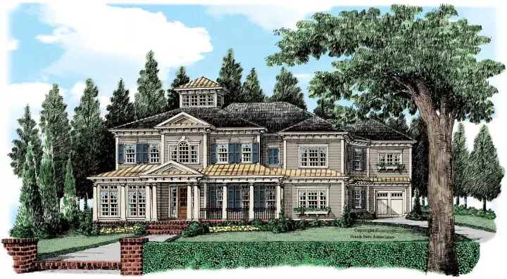 Southern house plans 85-887 - front exterior, 5,584 sq ft, 5 bed, 4 bath house plans | Monster House Plans