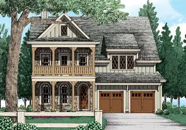 Traditional house plans 85-892 - front exterior, 3,194 sq ft, 4 bed, 4 bath house plans | Monster House Plans