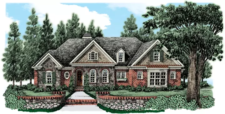 Country house plans 85-922 - front exterior, 2,302 sq ft, 4 bed, 3 bath house plans | Monster House Plans