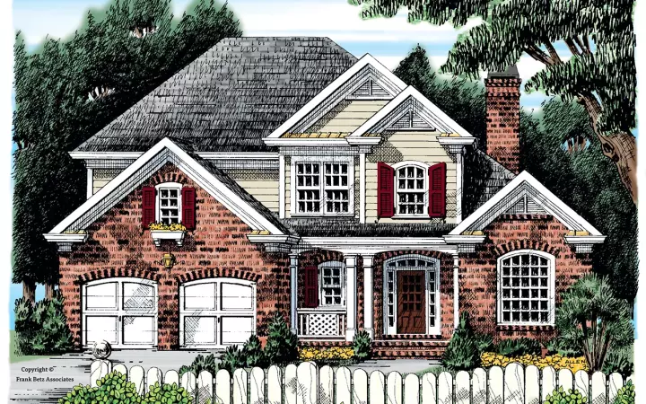 Traditional house plans 85-923 - front exterior, 2,756 sq ft, 4 bed, 3 bath house plans | Monster House Plans