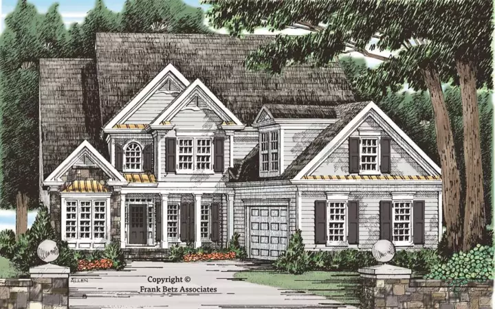 Southern house plans 85-924 - front exterior, 2,034 sq ft, 4 bed, 3 bath house plans | Monster House Plans