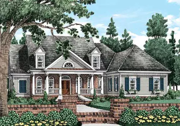 Southern house plans 85-950 - front exterior, 2,490 sq ft, 3 bed, 2 bath house plans | Monster House Plans