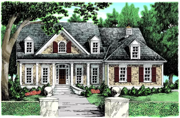 Southern house plans 85-992 - front exterior, 2,398 sq ft, 4 bed, 3 bath house plans | Monster House Plans