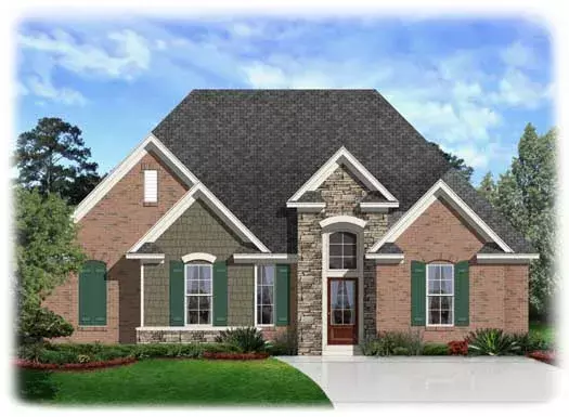 Traditional house plans 86-104 - front exterior, 1,957 sq ft, 3 bed, 2 bath house plans | Monster House Plans