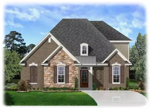 Traditional house plans 86-105 - front exterior, 2,072 sq ft, 3 bed, 3 bath house plans | Monster House Plans