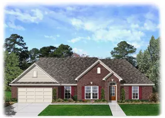 Traditional house plans 86-107 - front exterior, 2,158 sq ft, 4 bed, 2 bath house plans | Monster House Plans