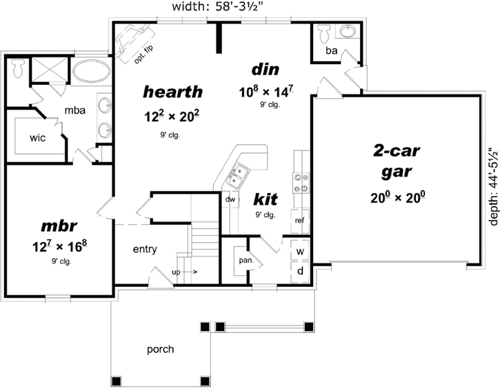 Main Floor Plan: 86-110
