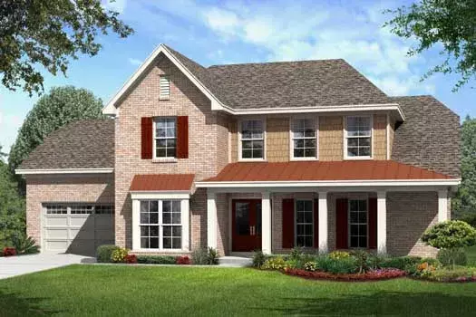 Country house plans 86-115 - front exterior, 2,490 sq ft, 4 bed, 2 bath house plans | Monster House Plans